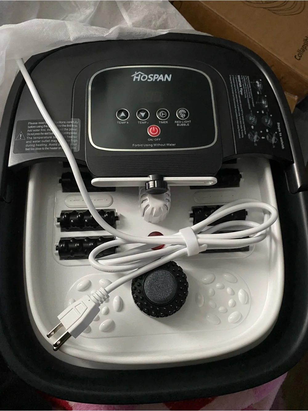HOSPAN Foot Massager Spa FS01A - Brown Box